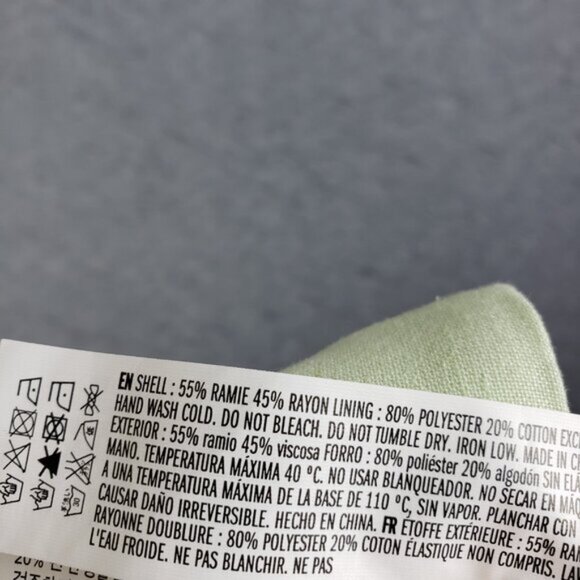 NWT English Factory Pants Wide Leg Trousers Ramie Viscose size L Mint Green - Picture 9 of 14